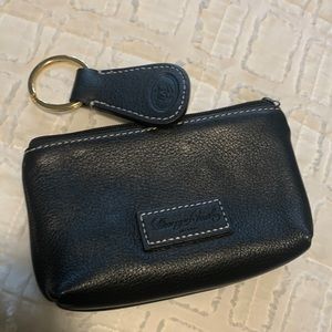 Dooney and Bourke Key Fob Tag and zipper pouch w/interior key strap, black NWOT